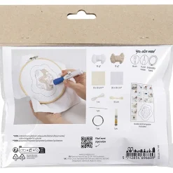 - Mini DIY Kit Punch Needle , beige, Nøglevedhæng, 1 pk.^Creativ Company Discount