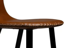 DAN-FORM - DOLPHIN Barstol - Vintage Lysebrun kunstlæder - lav model^ Outlet