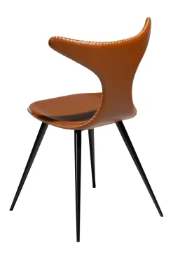 DAN-FORM - DOLPHIN Stol - Vintage lysebrun kunstlæder^ Clearance