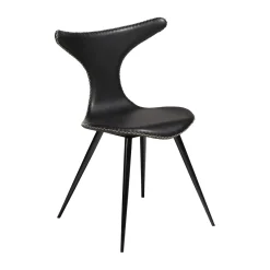 DAN-FORM - DOLPHIN Stol - Vintage sort kunstlæder^