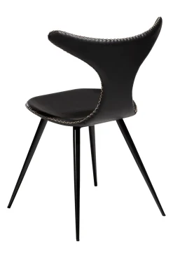 DAN-FORM - DOLPHIN Stol - Vintage sort kunstlæder^