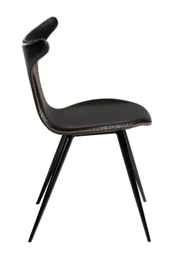 DAN-FORM - DOLPHIN Stol - Vintage sort kunstlæder^