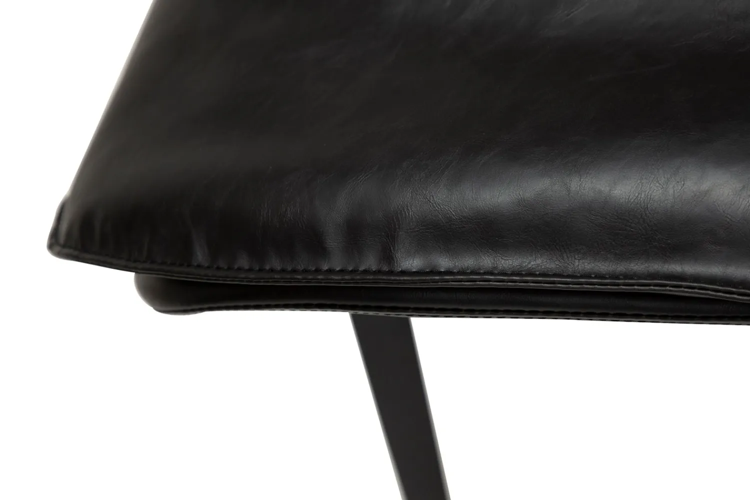 DAN-FORM - FIERCE Stol - Vintage sort kunstlæder^ Online