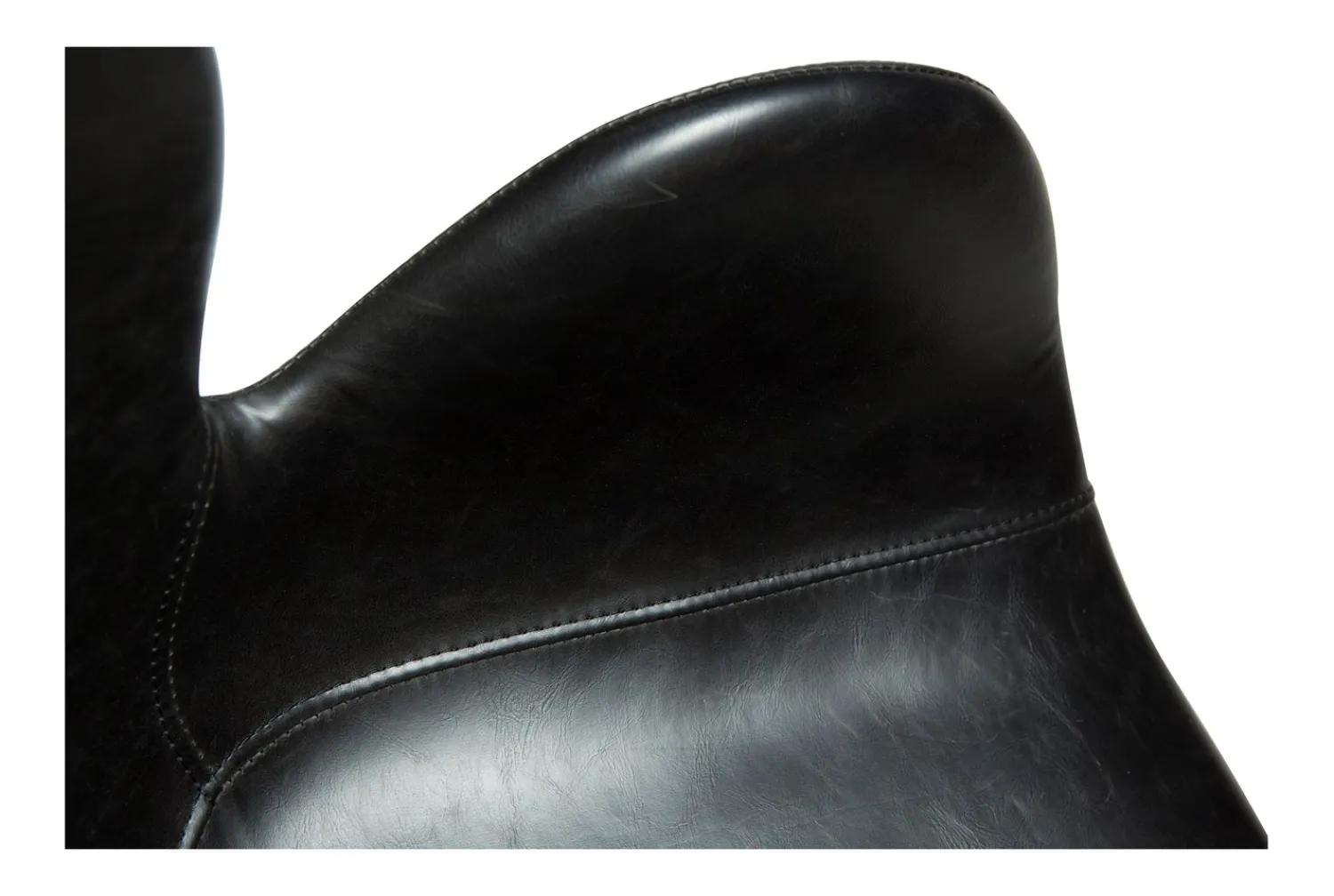 DAN-FORM - GAIA Office Stol - Vintage sort kunstlæder^ Online