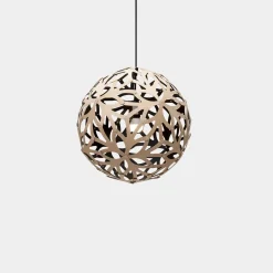- Floral Pendel - Sort/natur Ø 40 cm^David Trubridge Online