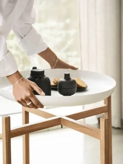 - Lille Bord - Tablo - Hvid/eg - Høj*Design House Stockholm Online