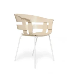 stol - Wick stol i ask sæde/hvide ben^Design House Stockholm Clearance