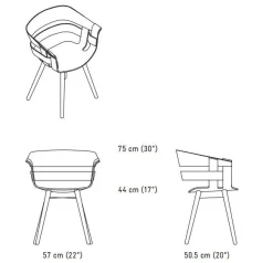 stol - Wick stol i eg sæde/eg ben*Design House Stockholm Sale