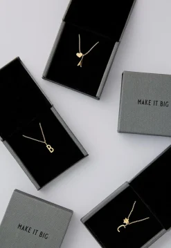 - Bogstav vedhæng H10 - "X" - Forgyldt guld*Design Letters New