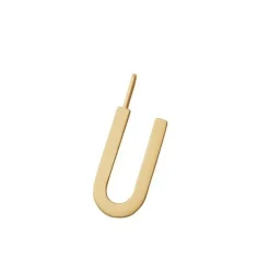- Bogstav vedhæng - "U" - Forgyldt guld mat*Design Letters New