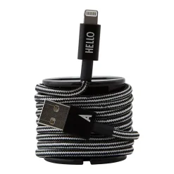 - IPhone oplader kabel - "Q" - Sort/Hvid^Design Letters Best