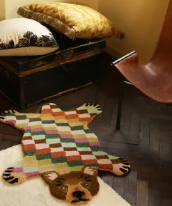 - Gulvtæppe - Bjørn - Archie Check - Small - 92 x 62 cm*Doing Goods Best