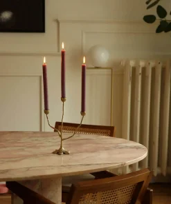 - Lysestage - 3 armet lysestage - Misty Triple - Messing/Brass*Doing Goods New