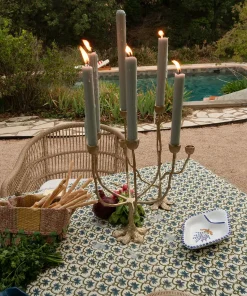 - Lysestage - 6 armet lysestage - Misty Multi - Messing/Brass^Doing Goods New