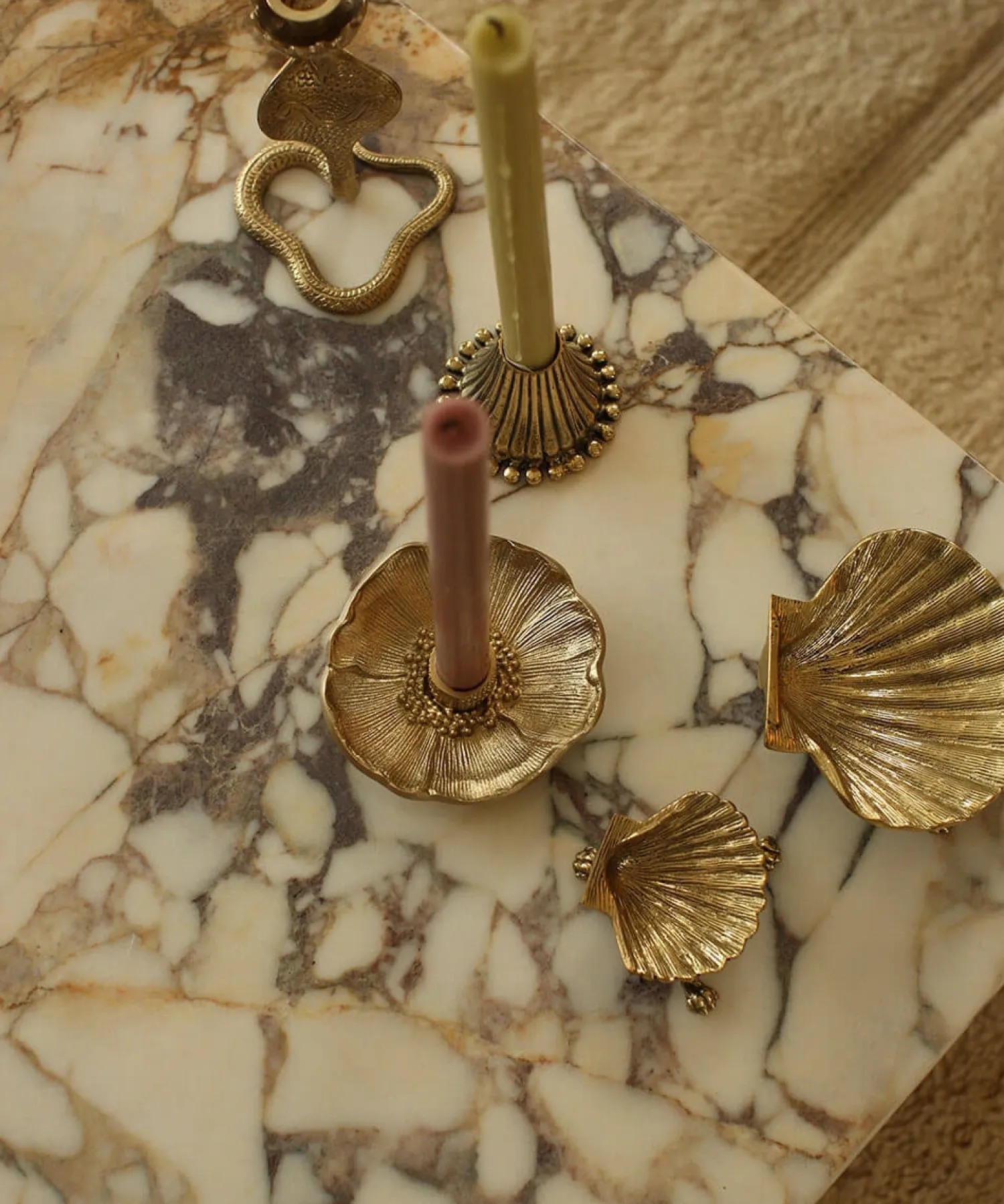 - Lysestage - Mia Poppy - Messing/Brass^Doing Goods Outlet