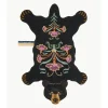 - Sort bjørne tæppe - Blooming Black Bear - Large - 143x97 cm*Doing Goods Online