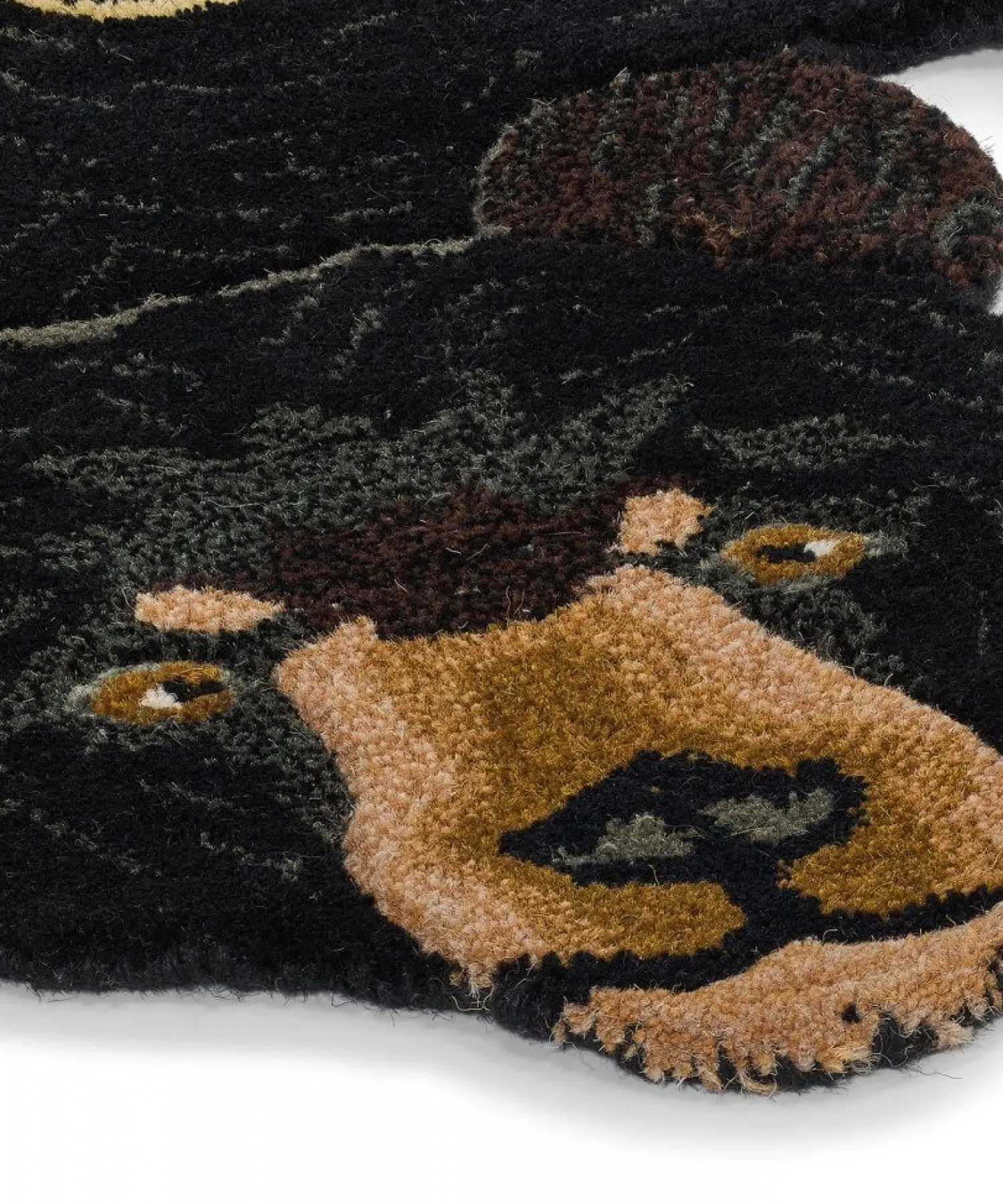 - Sort bjørne tæppe - Blooming Black Bear - Large - 143x97 cm*Doing Goods Online