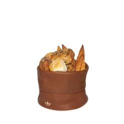 - Bread Basket Brødkurv - Ben - Vintage cognac læder*Dutchdeluxes Outlet