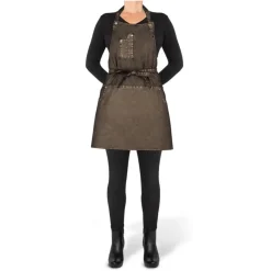 - Five Pockets Forklæde - Slim Fit - Goldish Black Denim*Dutchdeluxes