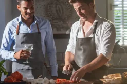 - Forklæde - BBQ Style - Vintage Grå Læder^Dutchdeluxes Online