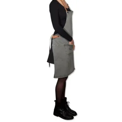 - Forklæde - BBQ Style - Grå-Grøn Denim*Dutchdeluxes Clearance