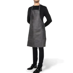 - Forklæde - Brushed Style - Vintage Sort Læder^Dutchdeluxes Online