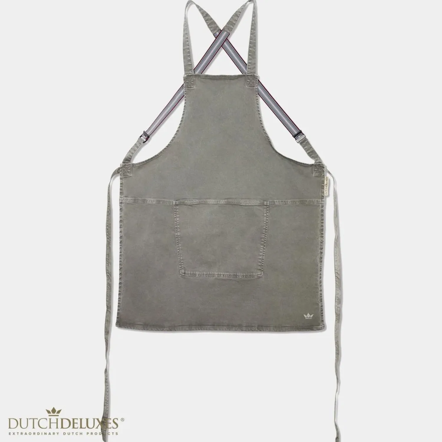 - Forklæde - Suspender Style - Denim Grå-Grøn^Dutchdeluxes New