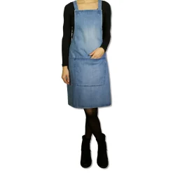 - Forklæde - Suspender Style - Denim lys blå*Dutchdeluxes Sale