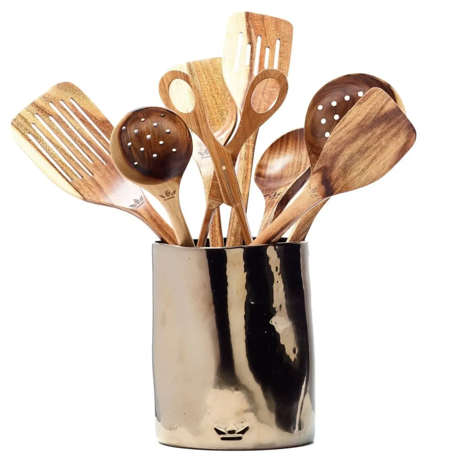 - Krukke til køkkenredskaber - Dented Crock - Platin*Dutchdeluxes Sale