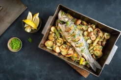 - Oven Dish Sæt - Rektangulær - Large - Platin Mat*Dutchdeluxes New