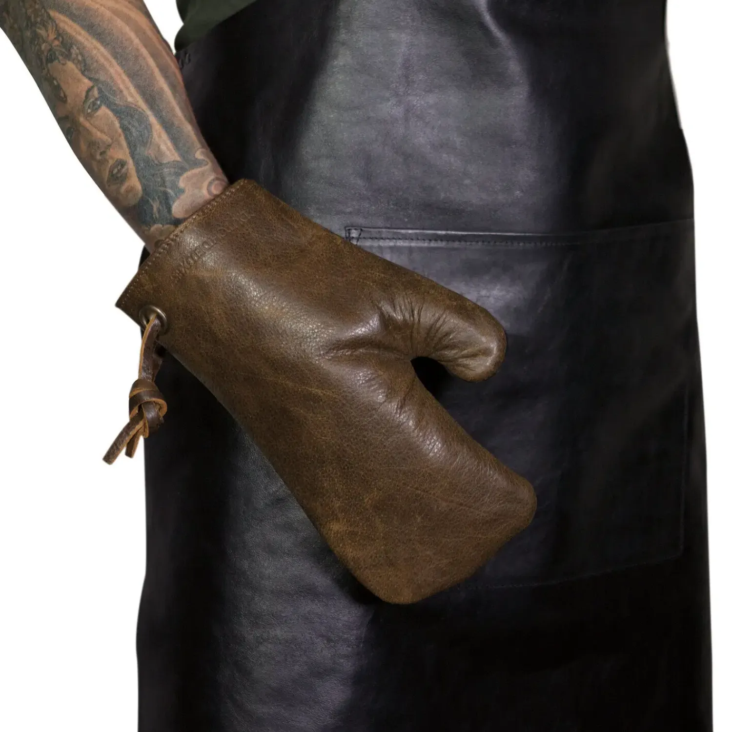 - Ovn Handske - Oven Glove - Vintage Brun Læder*Dutchdeluxes Discount