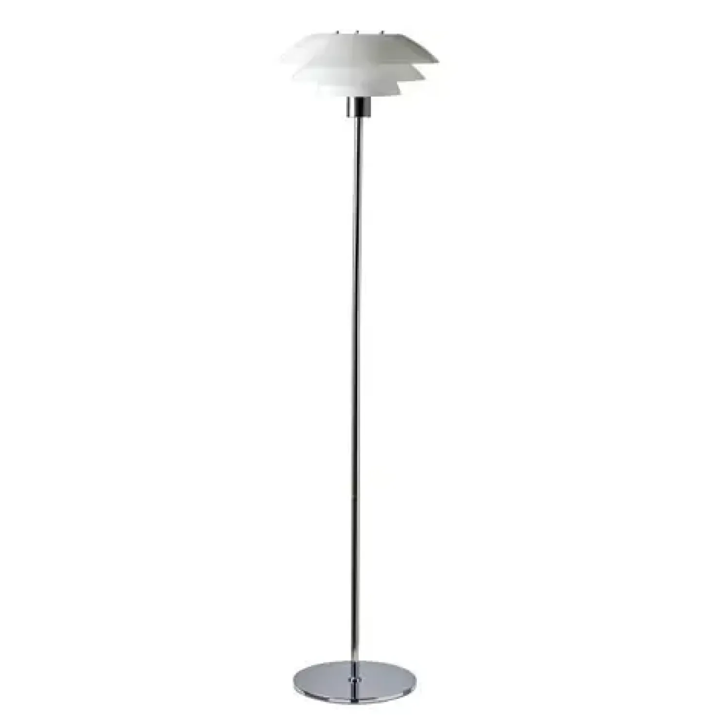 - DL31 Opal gulvlampe - Opal hvid og Krom, Ø: 31 cm x H: 133 cm*Dyberg Larsen Clearance