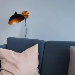 - Væglampe - Futura Antik, Sort og messing, Ø: 26 cm*Dyberg Larsen Sale