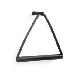 Ekta Living - Håndklædeholder - Towel hanger - Eg/Læder - Sort^By Wirth