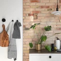 Ekta Living - Knage i sort eg - Wood Knot - Big - ø 7 cm*By Wirth Clearance