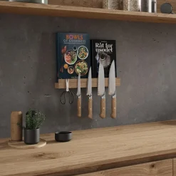Ekta Living - Knivmagnet Hylde - Magnet Shelf - Røget Eg - 40 cm*By Wirth Clearance