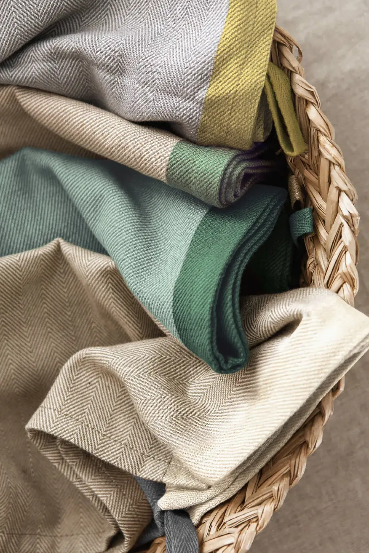 Ekta Living - Viskestykker - 2 stk. - Taupe/Green^By Wirth Outlet