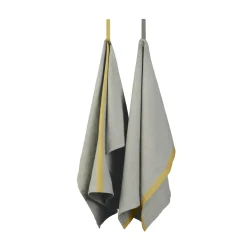 Ekta Living - Viskestykker - 2 stk. - Grey/Yellow^By Wirth Outlet