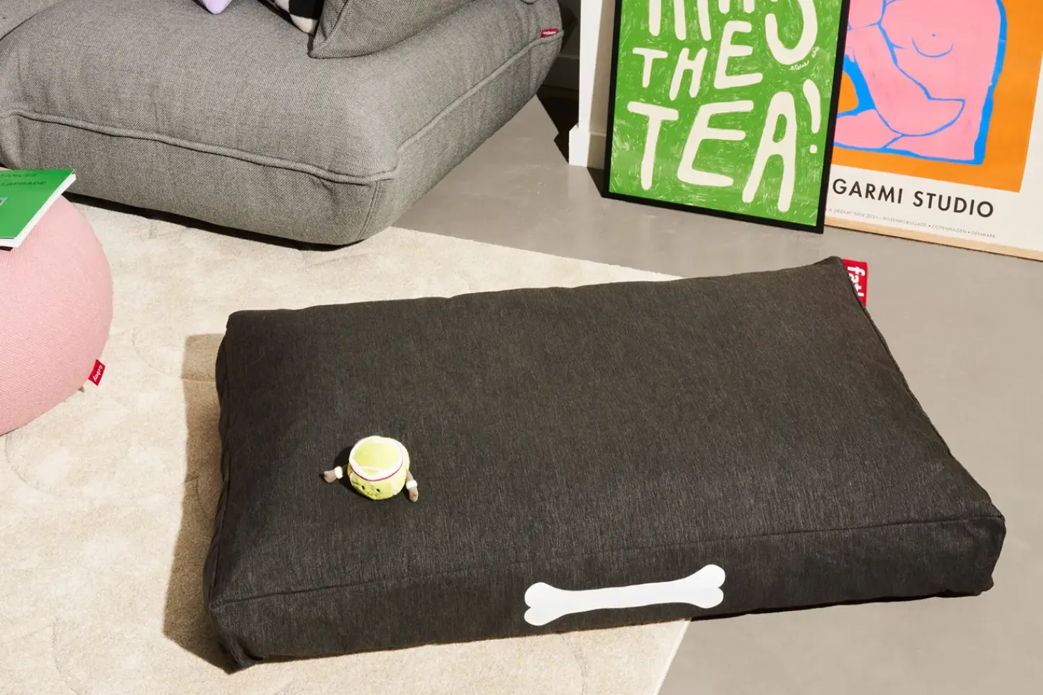 - Hundepude - Doggielounge Olefin - Stor - Rock Grey^Fatboy Discount