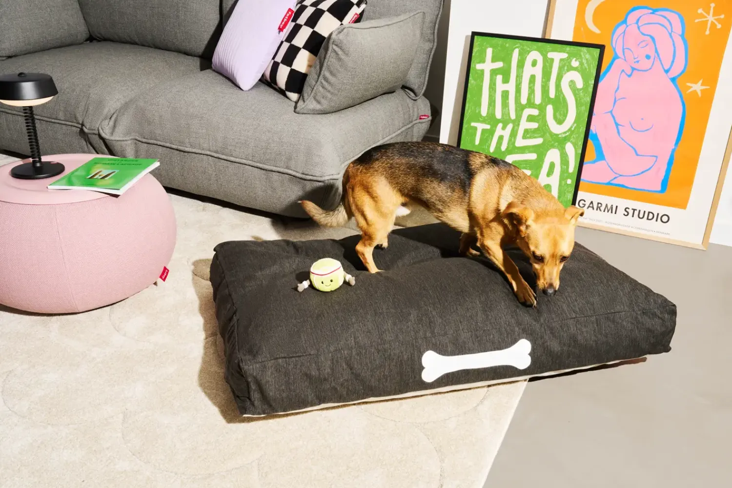 - Hundepude - Doggielounge Olefin - Lille - Thunder Grey^Fatboy Best