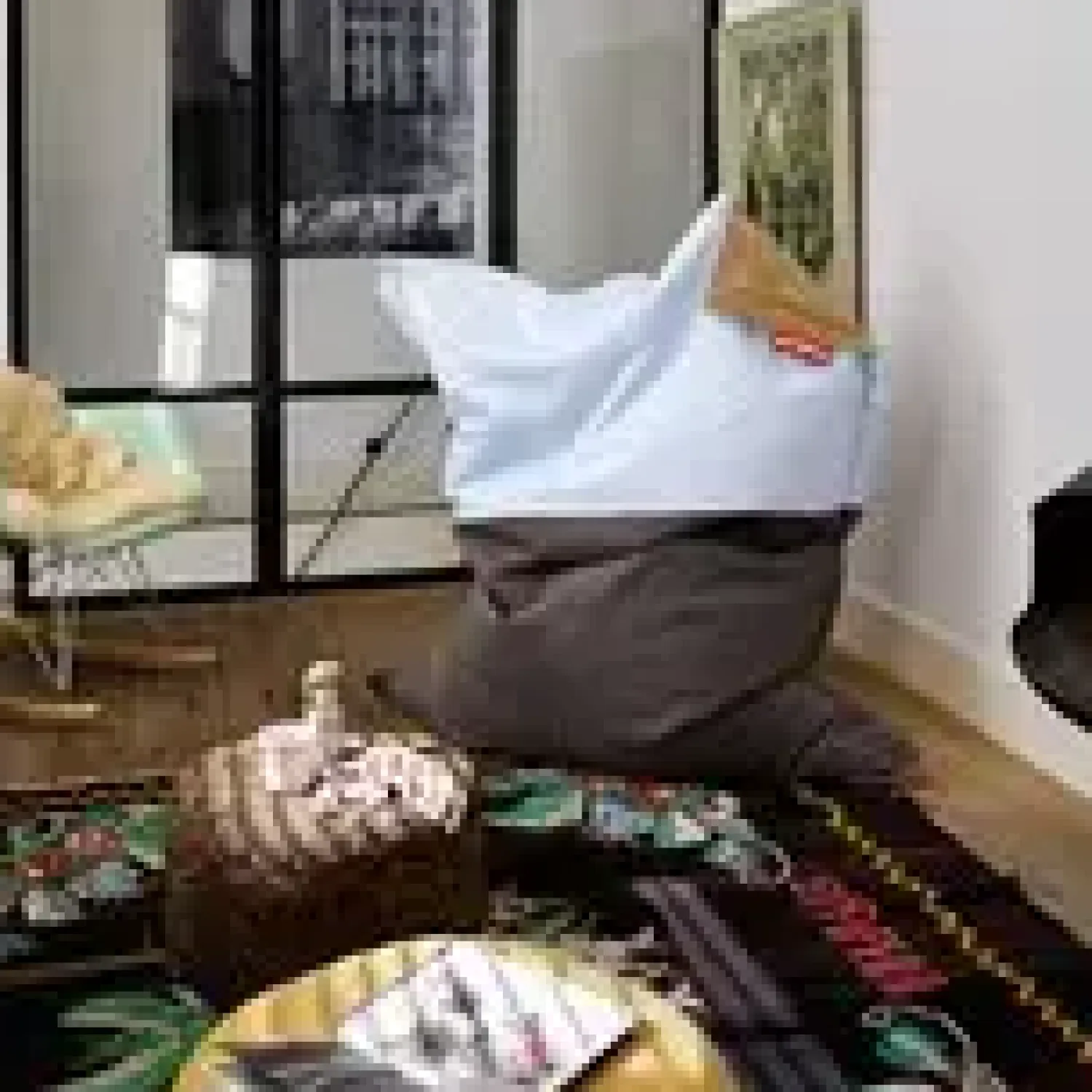 - Original Slim Pop, sækkestol - Hazel - Hvid / grå^Fatboy New