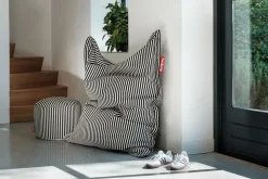 - Original Slim Terry Sort Creme - Stribet sort - 155 x 120 cm^Fatboy Sale