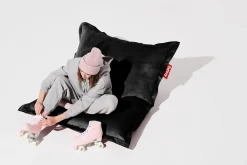 - Original Slim Velvet Sækkestol (Recycled) - Sort*Fatboy Outlet