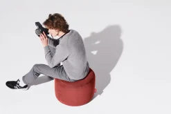 - Puf - Point Canvas Recycled - Ø50x35 cm - Merlot Red*Fatboy Online