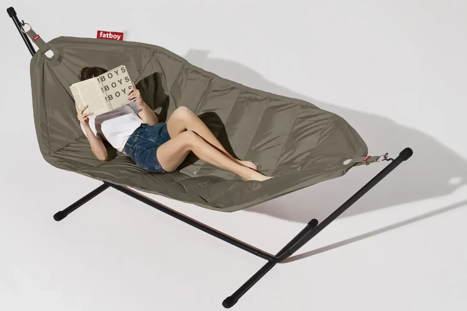 Headdemock hængekøje - Taupe/brun - Inkl. sort stativ*Fatboy Online