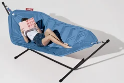 Headdemock hængekøje - Jeans Light Blue - Inkl. sort stativ*Fatboy Outlet