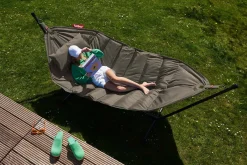 hængekøje Deluxe - Beige / Taupe. Sæt med hængekøje, pude og regncover^Fatboy Clearance