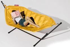 hængekøje Deluxe - Gul - Sæt med hængekøje, pude og regncover*Fatboy Outlet