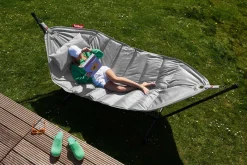 hængekøje Deluxe - Lysegrå. Sæt med hængekøje, pude og regncover^Fatboy Sale