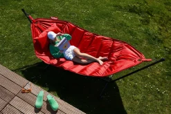 hængekøje Deluxe - Rød. Sæt med hængekøje, pude og regncover*Fatboy Sale